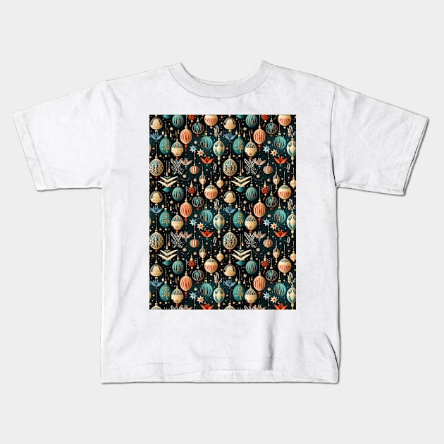 Baubles christmas tree Kids T-Shirt by Remotextiles